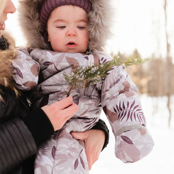 Habit de neige 1 pièce pour bébé (fait au Québec )-feuille