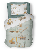 Housse de couette ou douillette Camion-réversible ( fait au Québec) - taie incluse