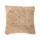 Coussin en fausse fourrure taupe Beverly de Brunelli
