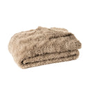 Jeté en fausse fourrure taupe Beverly de Brunelli