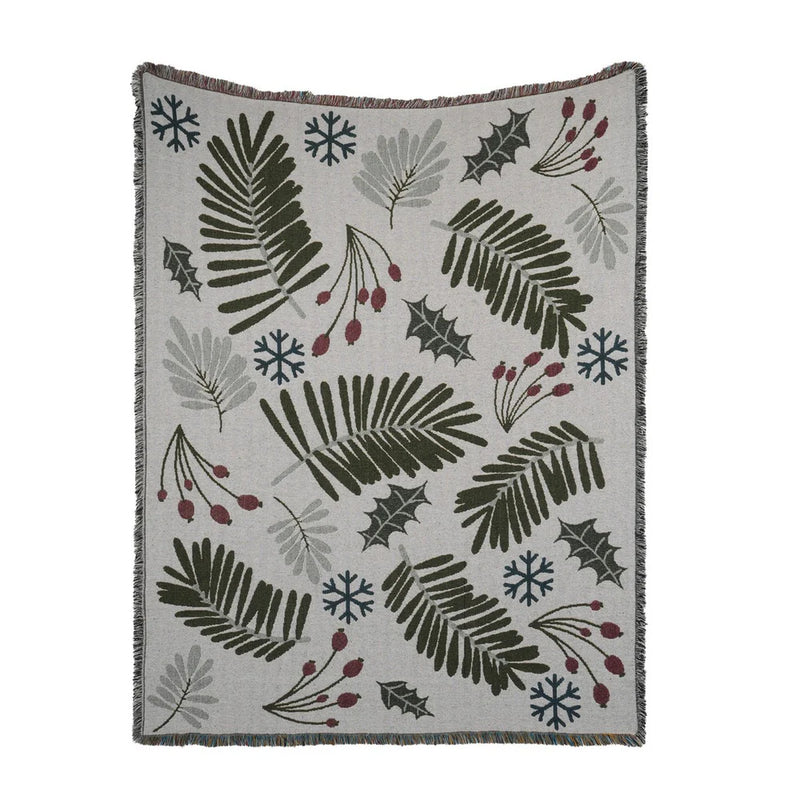 Jeté de Noel feuilles de gui Brunelli