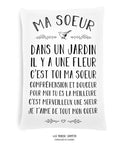 Coussin  ma soeur