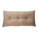 Coussin long en velours côtelé taupe Corduroy