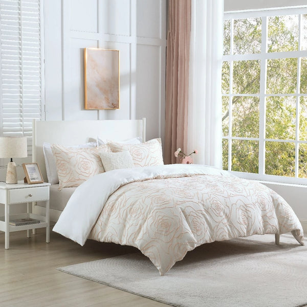 Parure de lit en 140 fleurs de rosier et oiseaux venise blanc, vert, rose Graham Et Brown | La Redoute