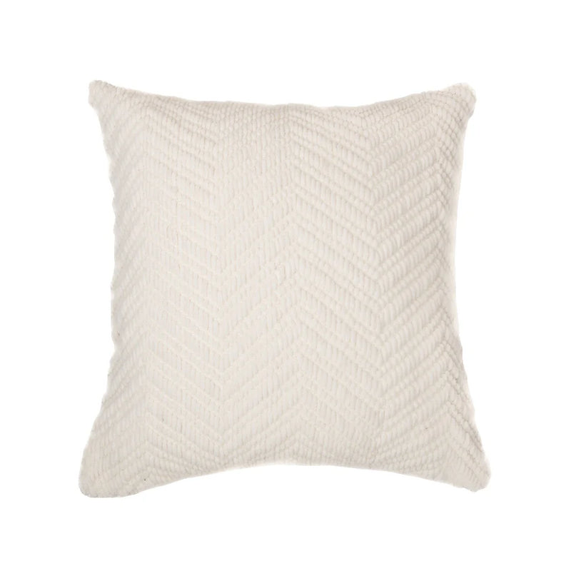 Coussin en chenille Emy ivoire