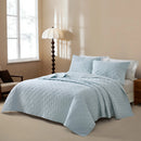 Courtepointe tissée  Maple Leaf Bliss bleu  pastel
