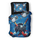 Housse de couette ou douillette Hockey -réversible ( fait au Québec) - taie incluse