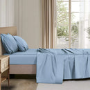 Drap en coton biologique 500 fils bleu