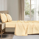 Drap en coton biologique 500 fils jaune