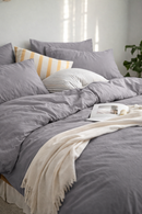 Housse de couette nature gris