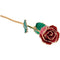 Rose éternelle ouverte plaqué or 24K - rouge
