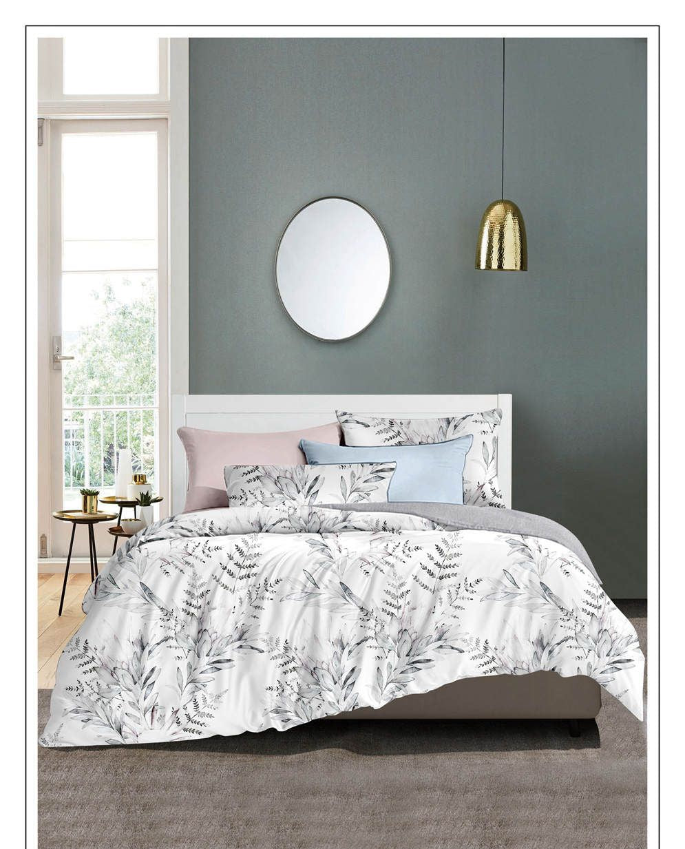 Housse De Couette BEATRICE – Lilas – Pur Coton – Made In Italy – Standard