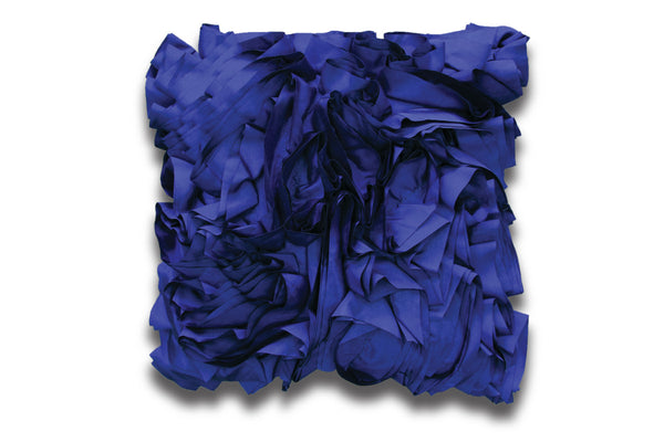 coussin bleu spun silk