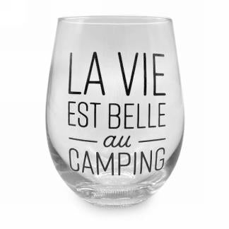 Verre à vin sans pied - au camping