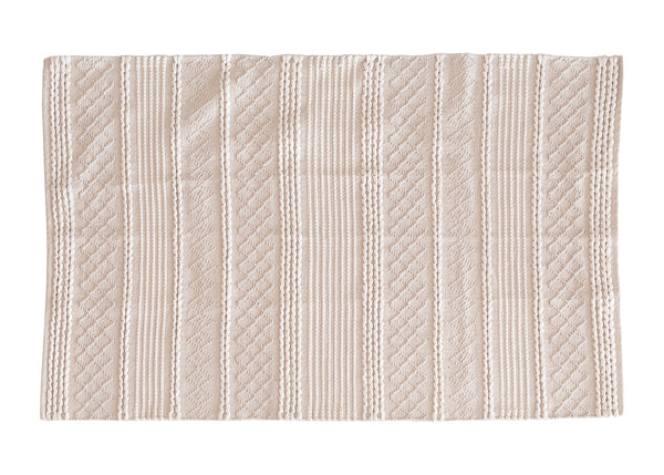 Carpette ZAGORA 60×84 fait main et texturé off white