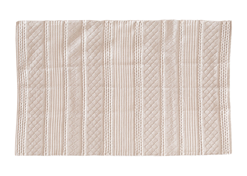 Carpette ZAGORA 60×84 fait main et texturé off white