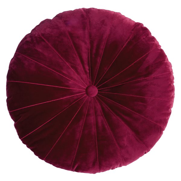 Coussin rond mandarin rouge