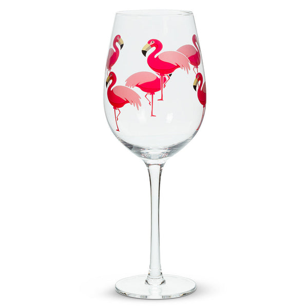 Verre à vin  -flamingo